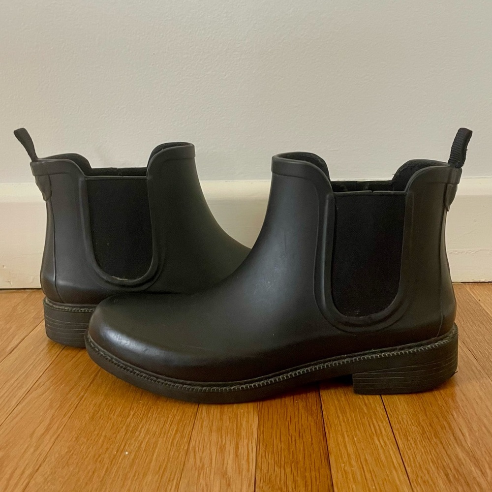 Madewell Chelsea Black Rain Boots Size 7